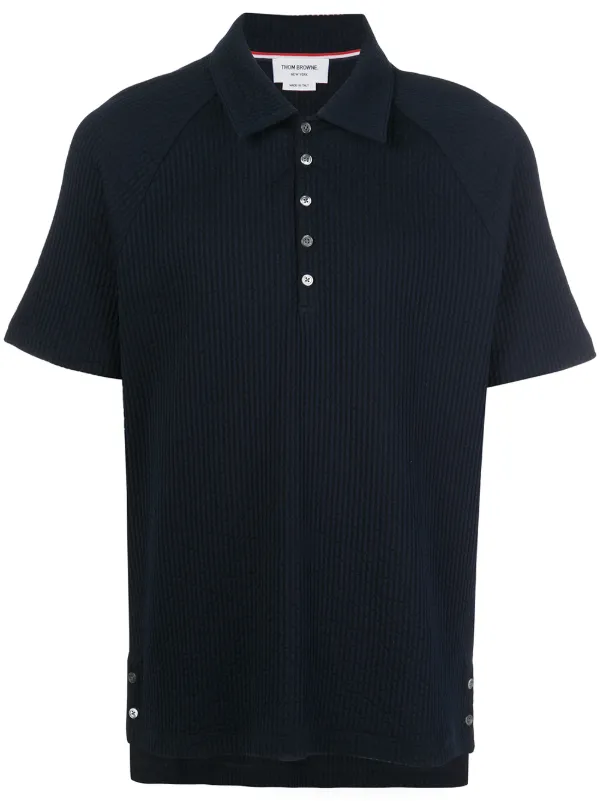 ribbed polo shirt