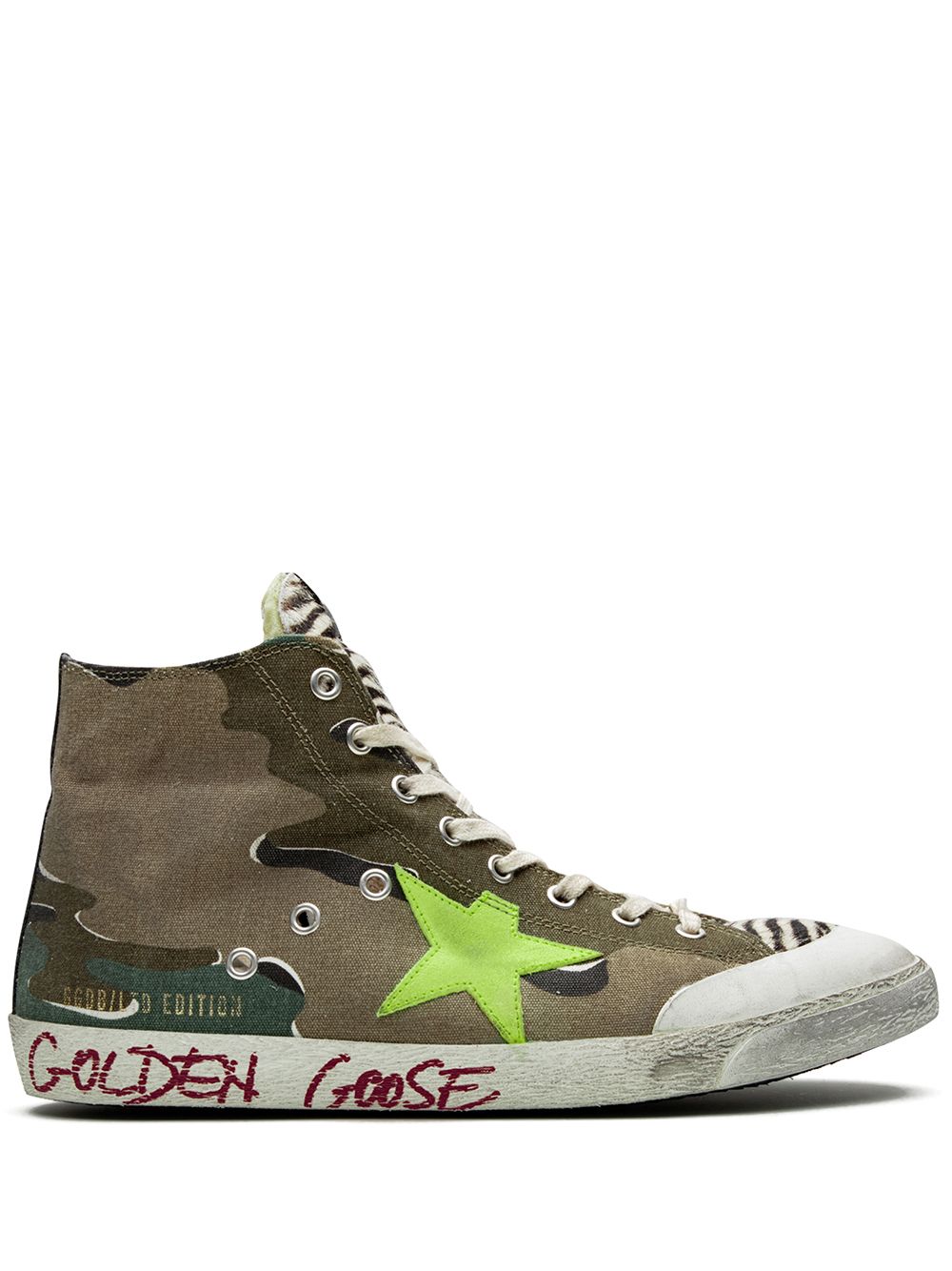 фото Golden goose высокие кеды francy