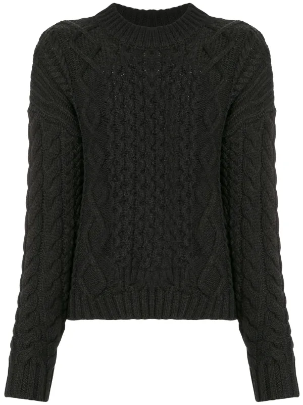 black cable sweater