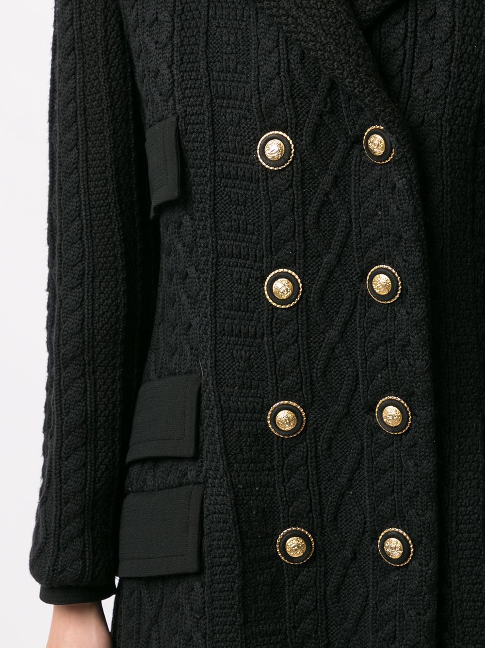 Pre-owned Versace Medusa Button Double-breasted Long Sleeve Jacket In Black