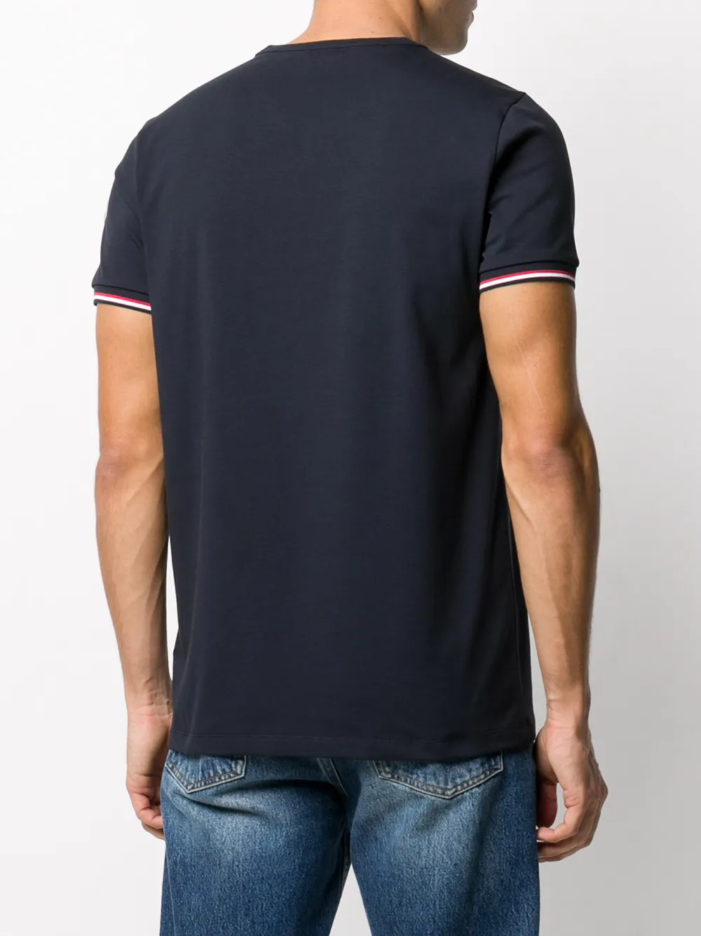 фото Moncler футболка с отделкой в полоску