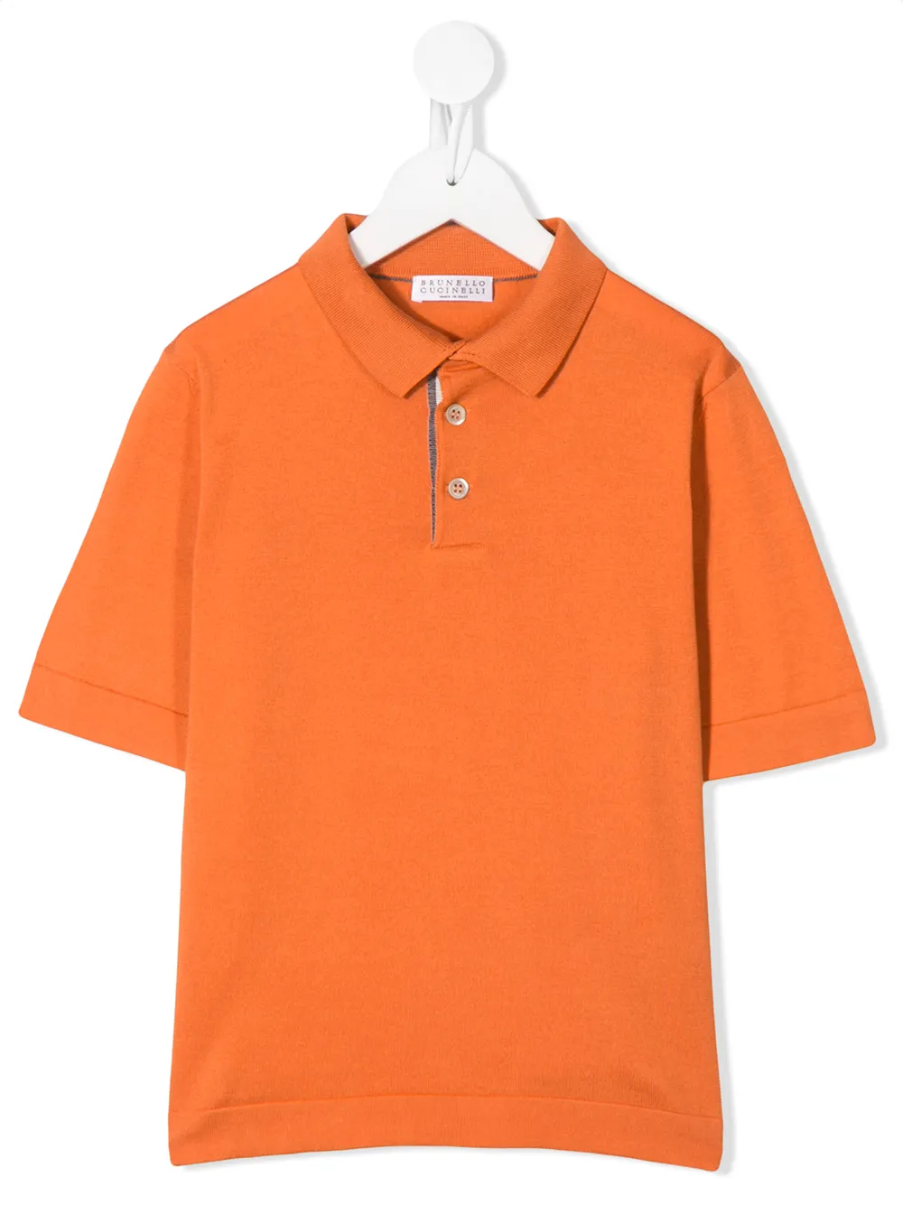 Brunello Cucinelli Kids' Short-sleeved Polo Shirt In Orange