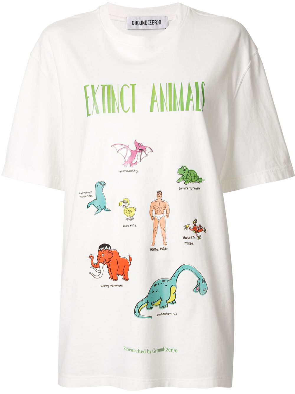 фото Ground zero extinct animals oversized t-shirt