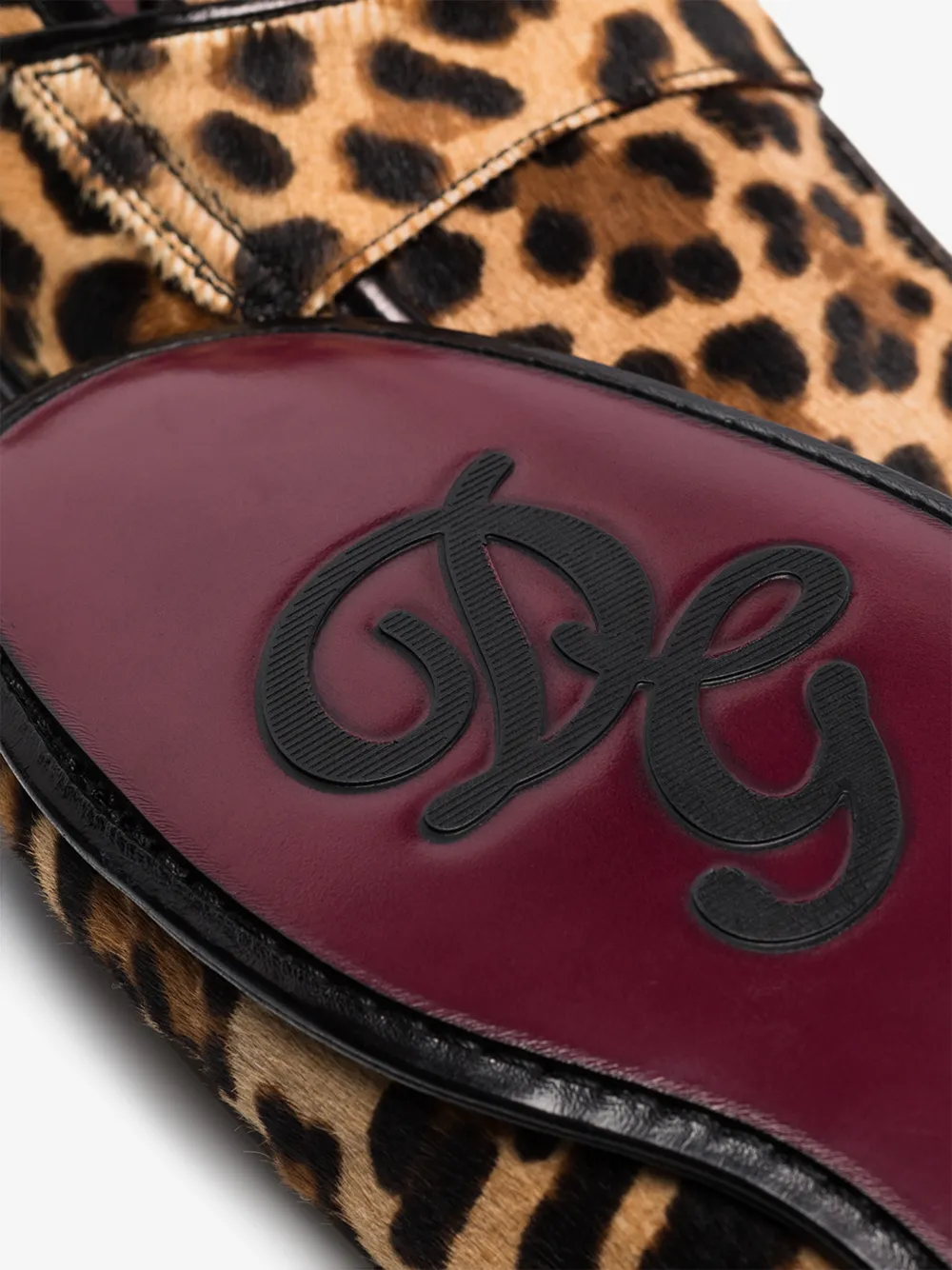DOLCE & GABBANA BROWN ERICE LEOPARD PRINT CALF HAIR LOAFERS,A50351AX60515194721