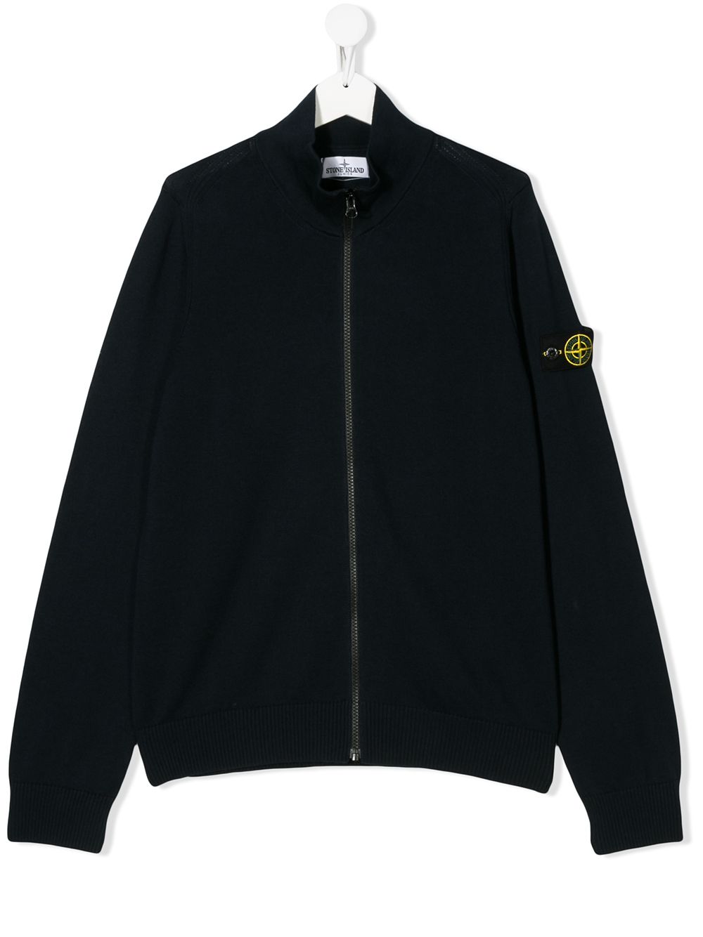 фото Stone island junior teen logo patch zipped jacket