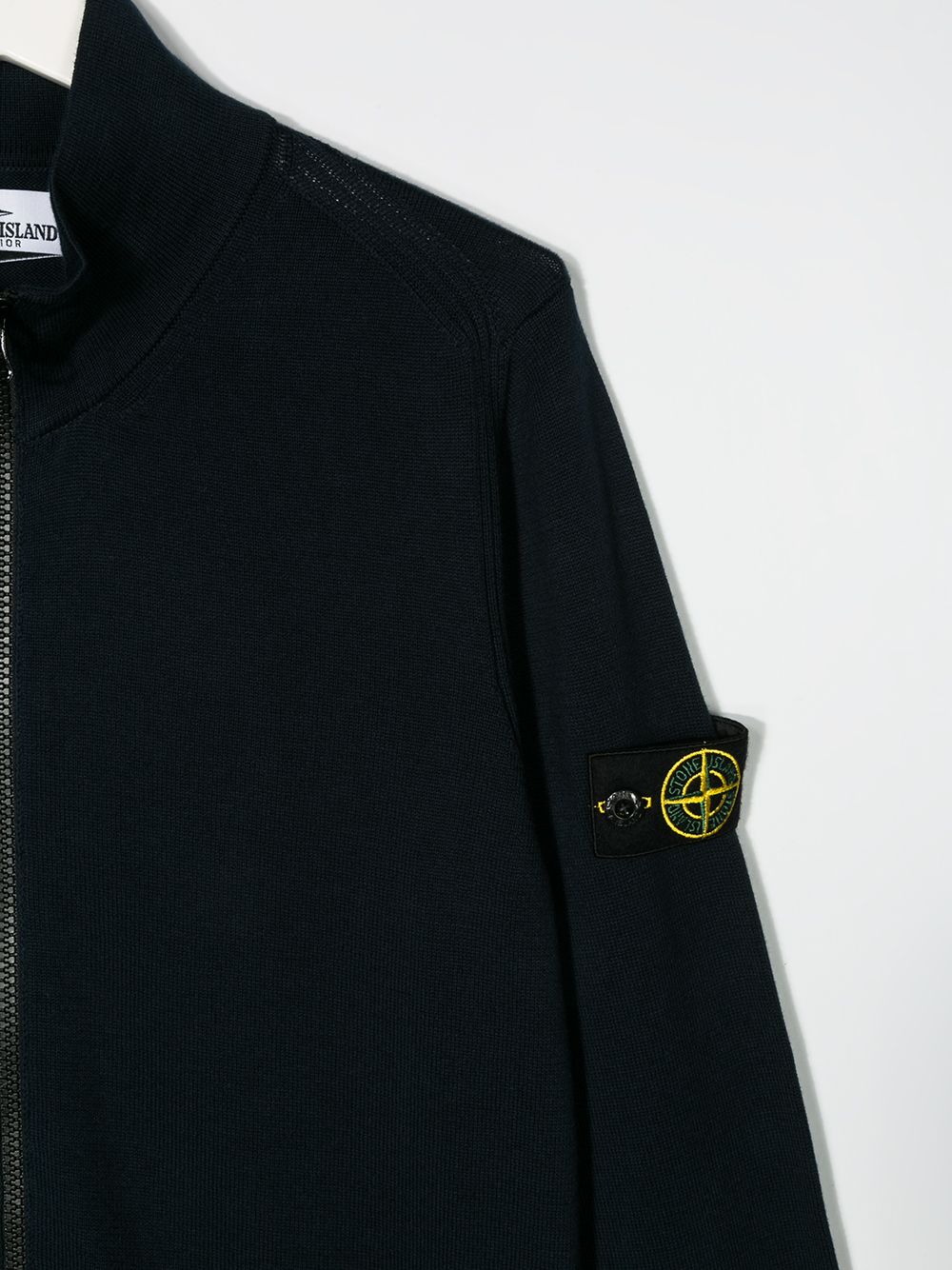 фото Stone island junior teen logo patch zipped jacket