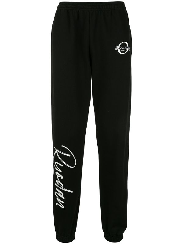 black slim fit track pants