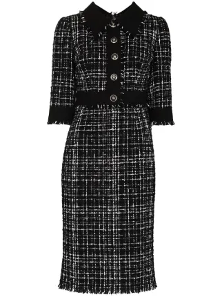Dolce \u0026 Gabbana short-sleeve Tweed Midi 
