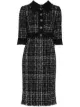 Image 1 of Dolce & Gabbana short-sleeve tweed midi dress