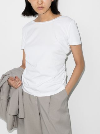 Sprezza scoop neck cotton T-shirt展示图