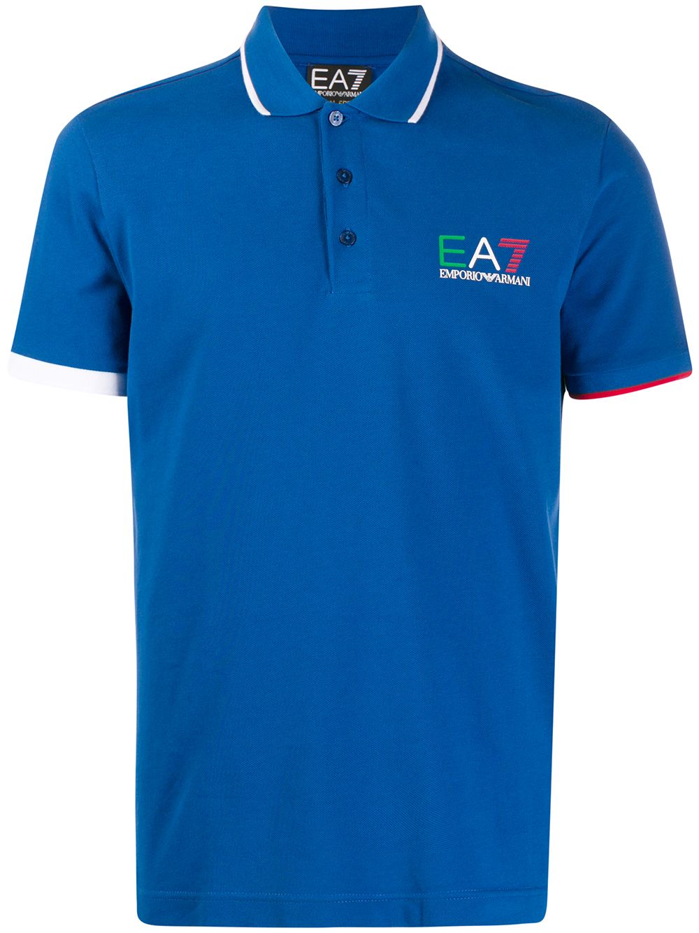 фото Ea7 emporio armani contrast-trim logo polo shirt