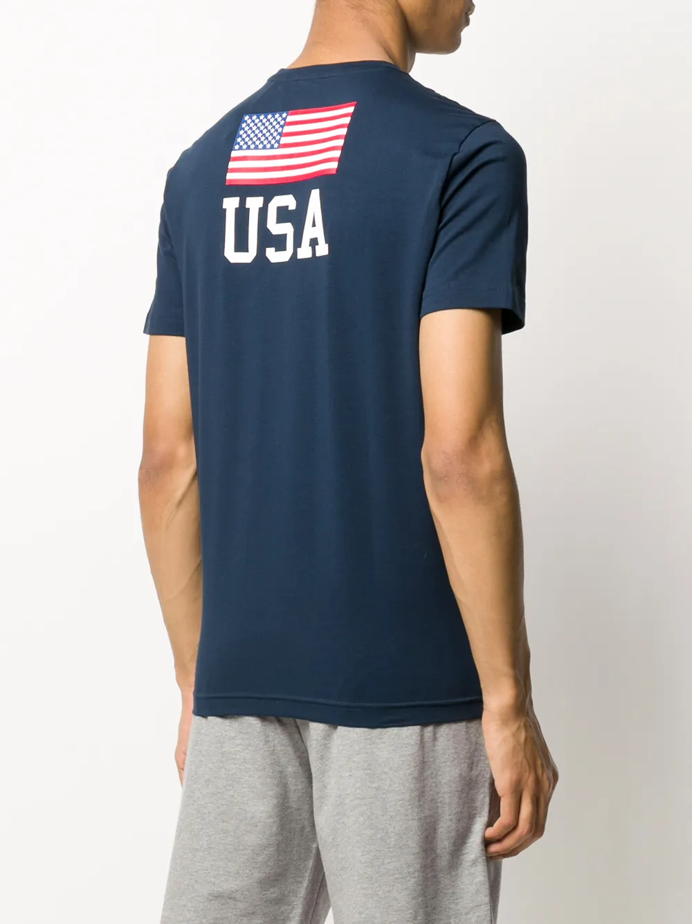 фото Ea7 emporio armani usa flag-print short sleeved t-shirt