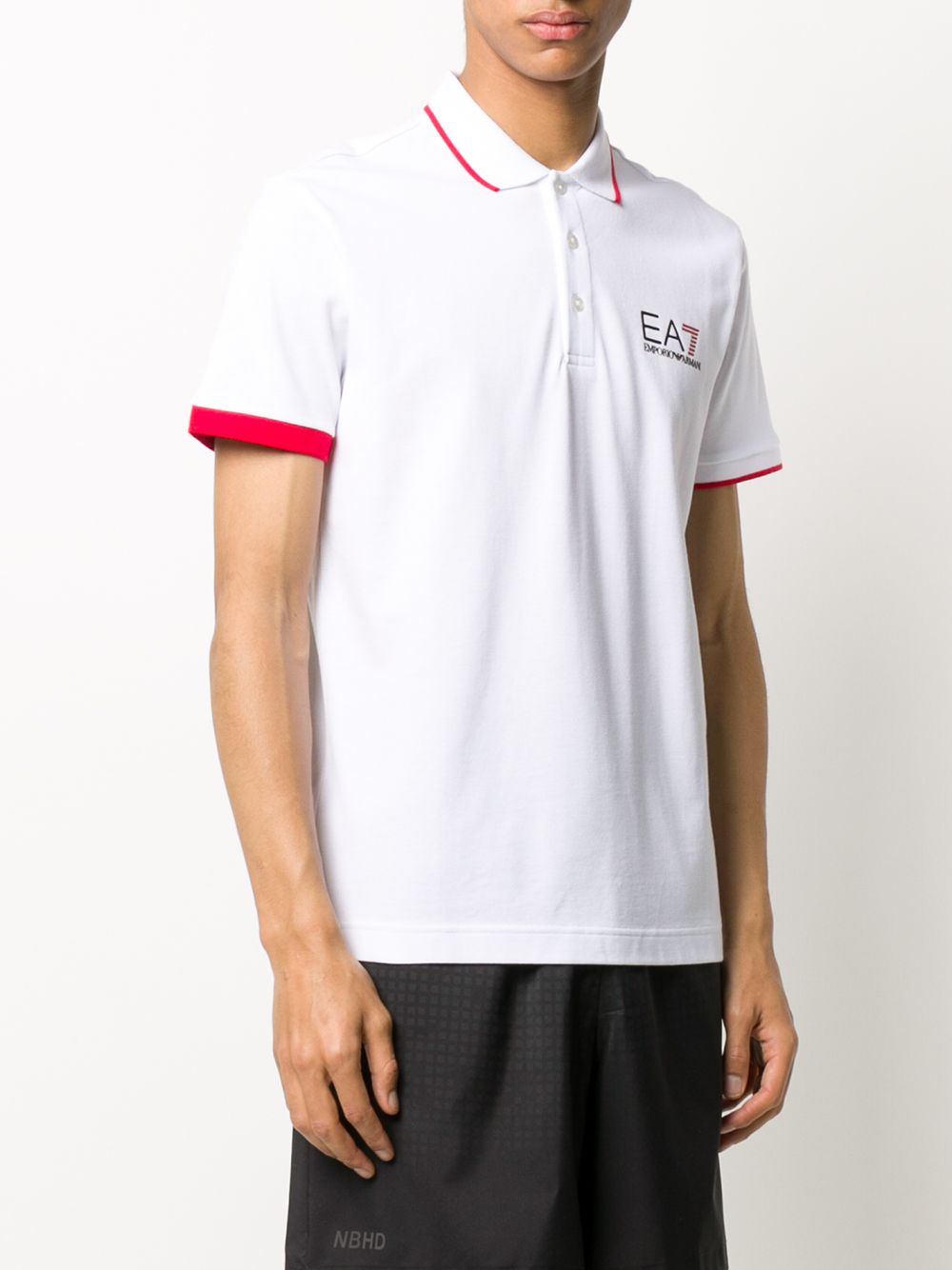 фото Ea7 emporio armani contrast-trim polo shirt