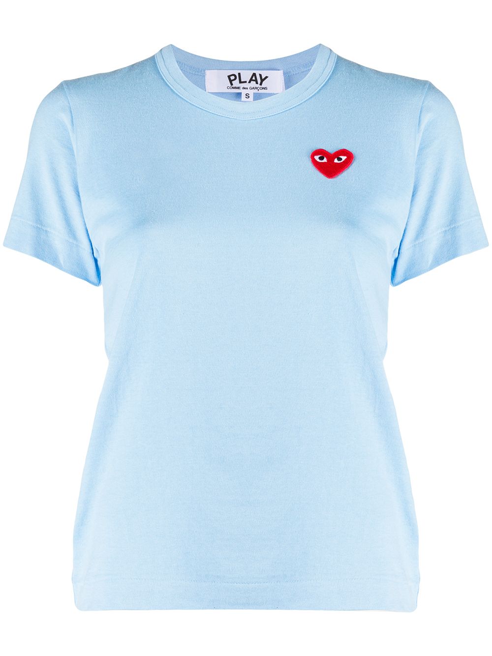 фото Comme des garçons play heart logo embroidered t-shirt