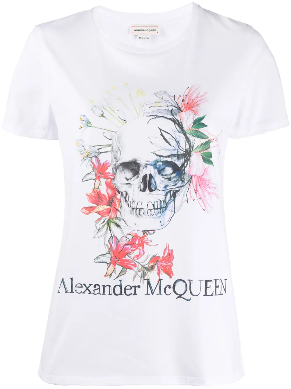 фото Alexander mcqueen футболка с декором skull