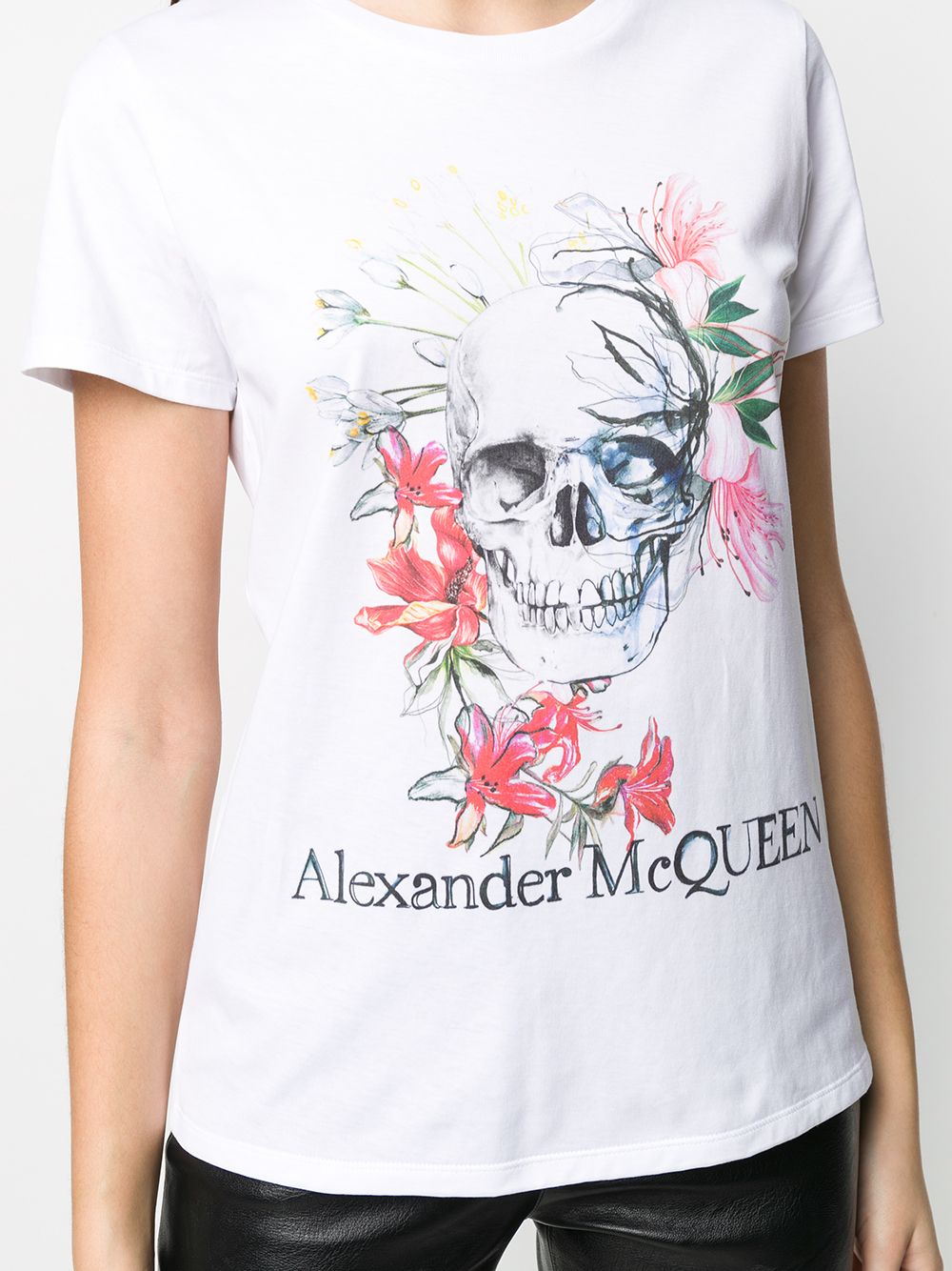 фото Alexander mcqueen футболка с декором skull