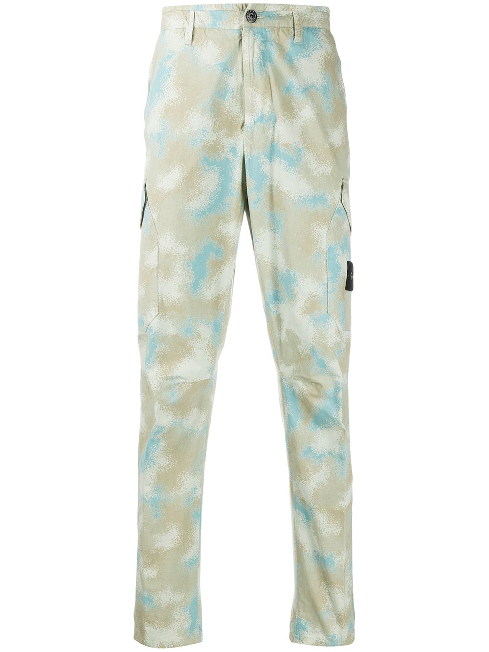 Stone Island Camouflage Slim-fit Trousers In Neutrals