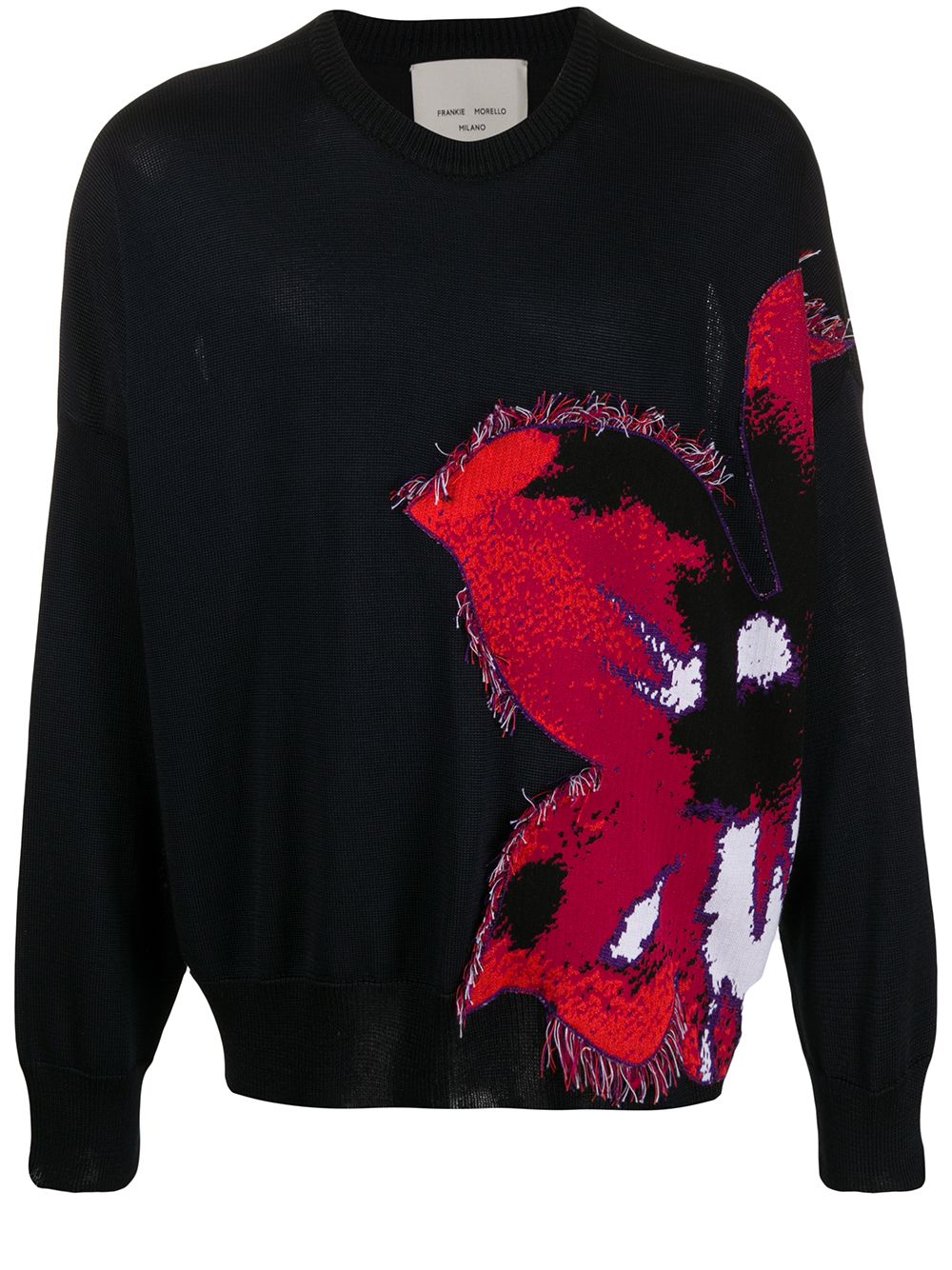 фото Frankie morello intarsia knit crew neck jumper