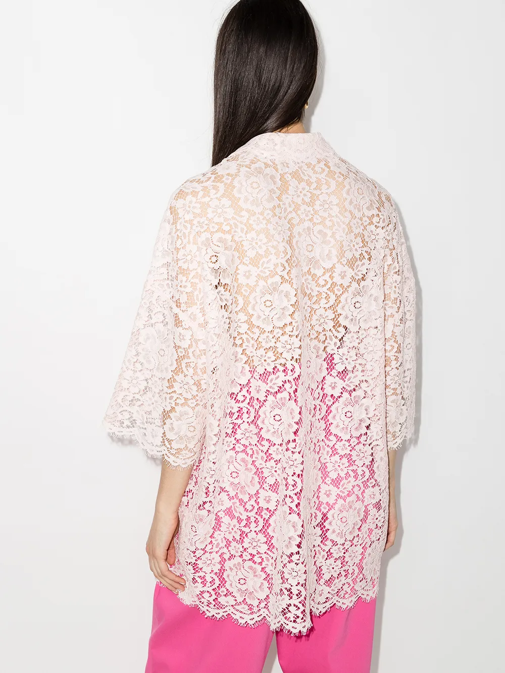 фото Dolce & gabbana кружевная рубашка оверсайз