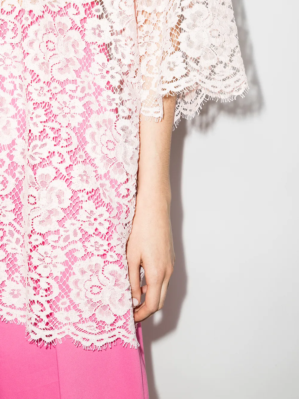 фото Dolce & gabbana кружевная рубашка оверсайз