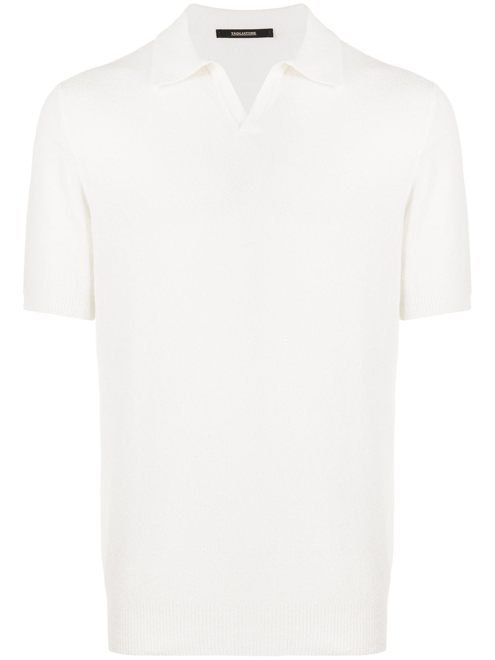 Tagliatore Karl Textured Polo Shirt In White