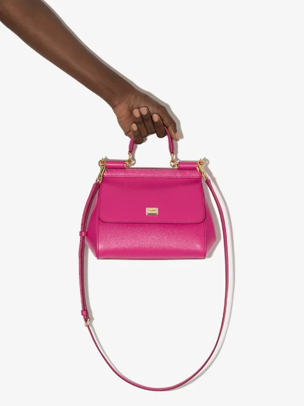 【関税＆送料込み】Dolce & Gabbana Small 'Sicily' Pink Leat 15195763_33310923_600.jpg