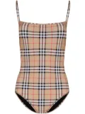 Burberry Vintage Check pattern swimsuit - Neutrals