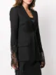 Vera Wang lace-trim single breasted blazer