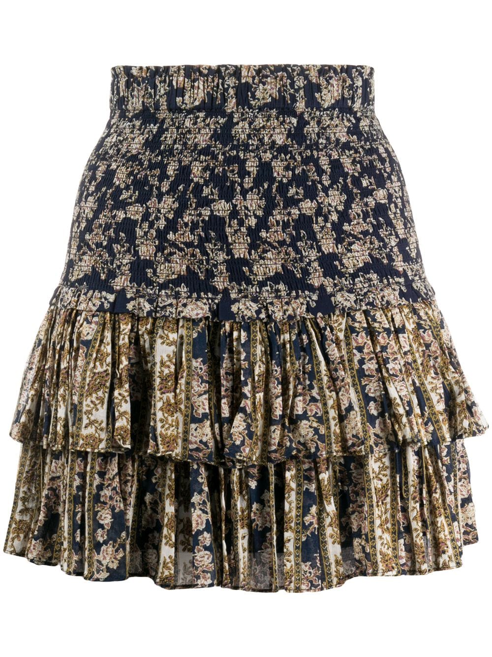 Isabel Marant Étoile Short Tiered Skirt In Blue