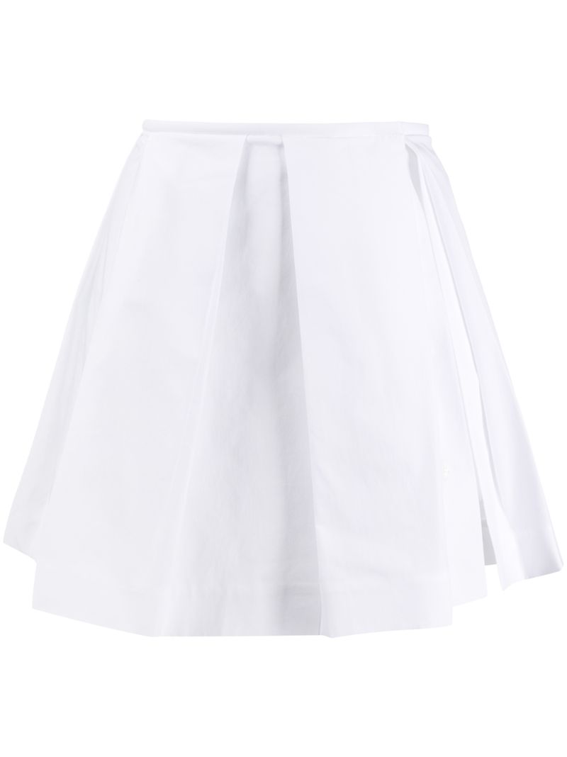 Shop Courrèges Pleated Mini Skirt In White