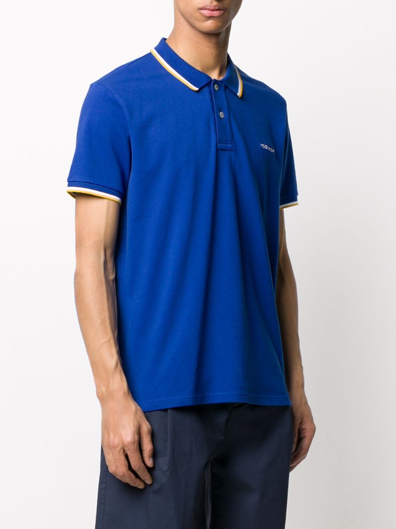 Shop Woolrich Gestreiftes Poloshirt Mit Stickerei In Blue