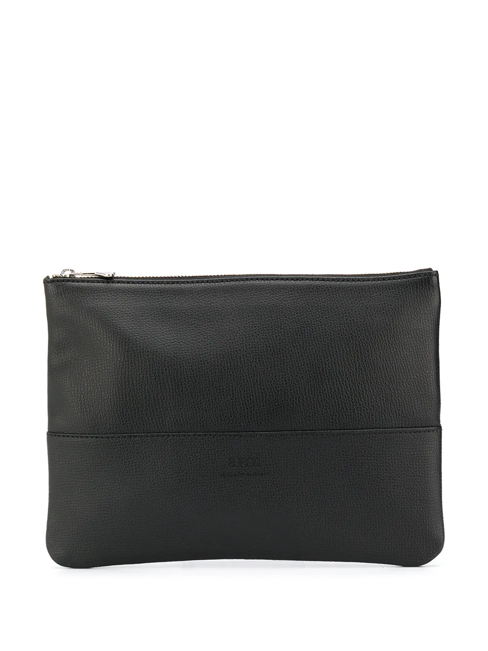 AMI Paris Embossed Logo Zipped Clutch - Farfetch