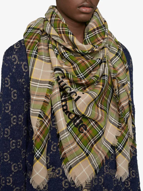 gucci plaid scarf