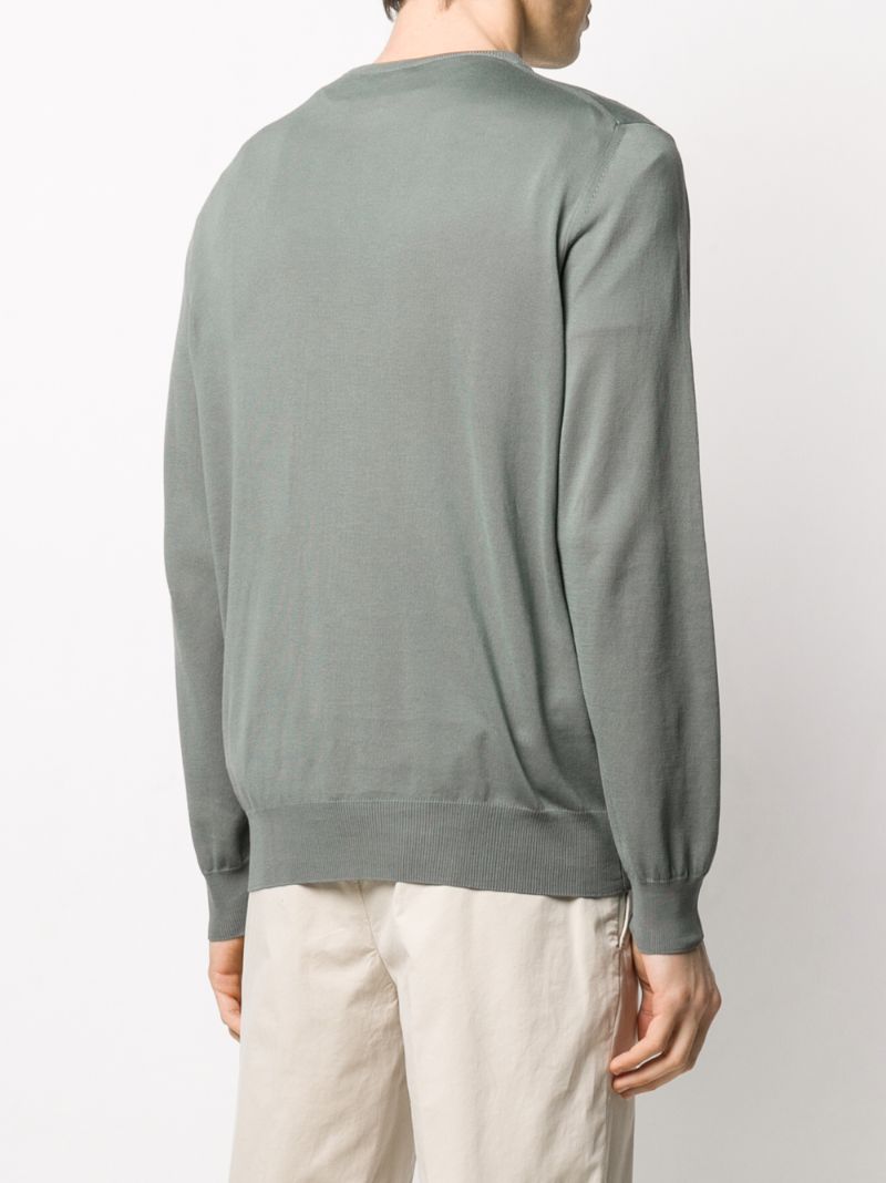 Shop Canali Relaxed Fit Jumper In Grey