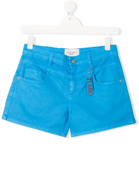 Alberta Ferretti Kids TEEN Ti Amo shorts