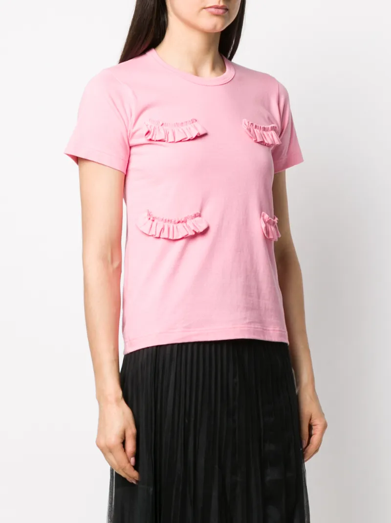 COMME DES GARCONS GIRL RUFFLE DETAIL T-SHIRT