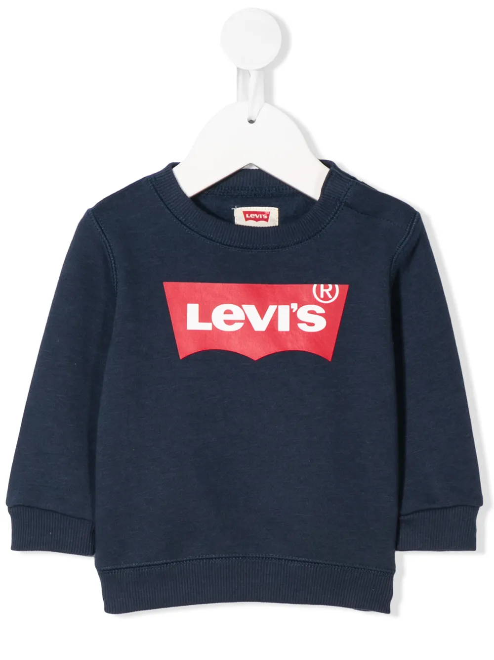 Levi's Babies' Crew-neck Logo Sweatshirt In Blue