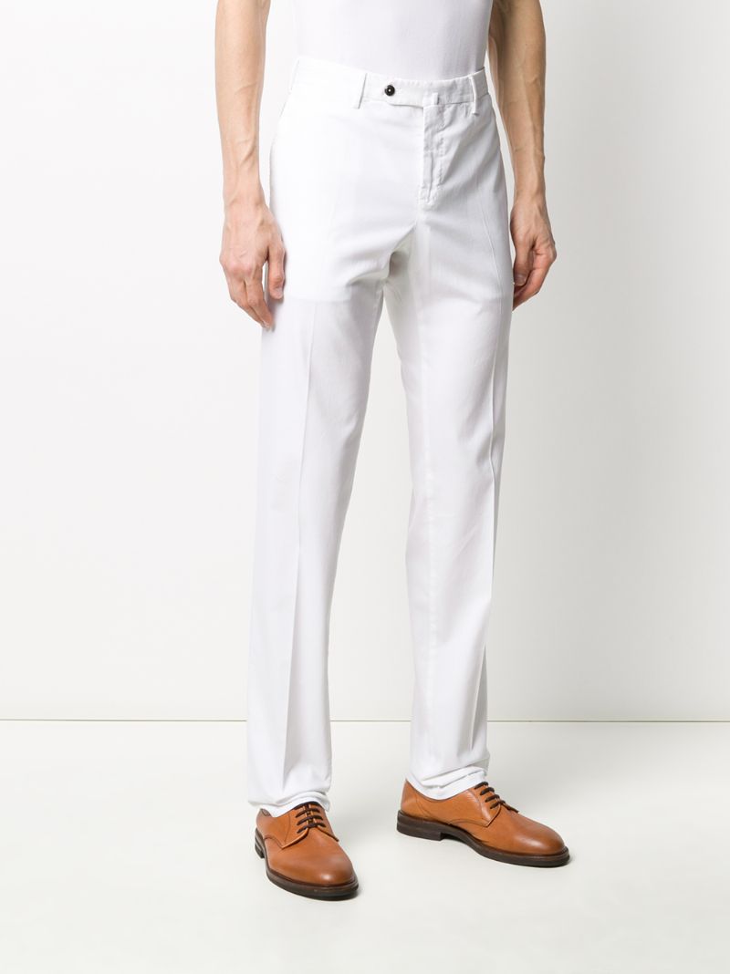 Shop Pt01 Tailored Straight-leg Trousers In White