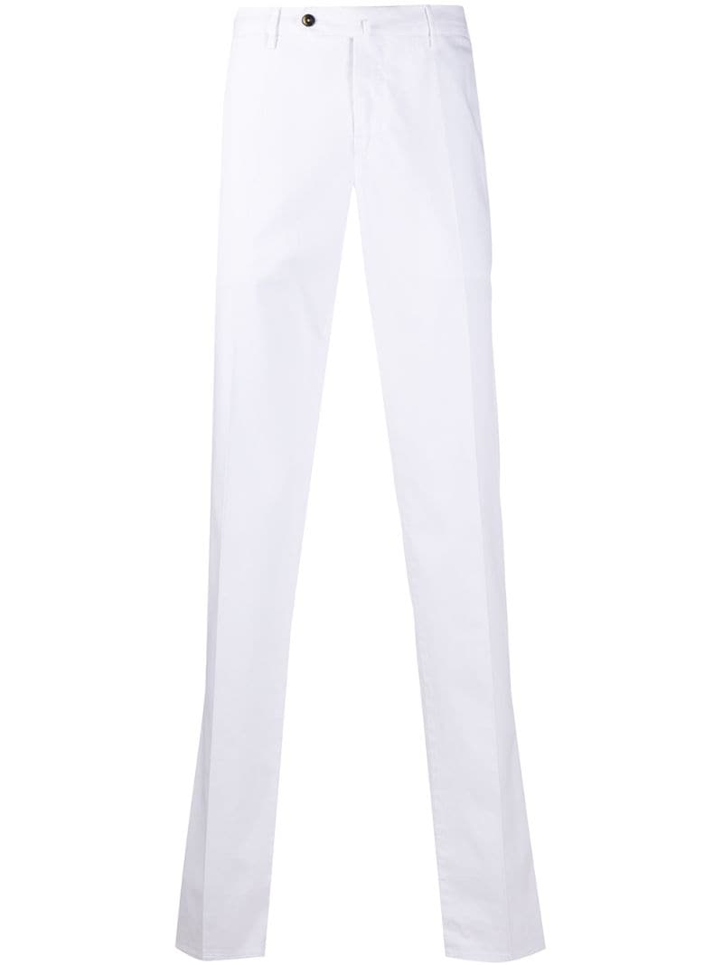 Shop Pt01 Tailored Straight-leg Trousers In White