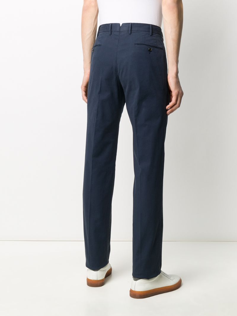 Shop Pt01 Tailored Chino Trousers In Blue