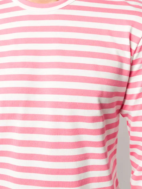 Pink and white striped shirt long sleeve Clearance