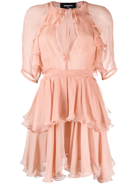 DSQUARED2 Delilah tiered short dress