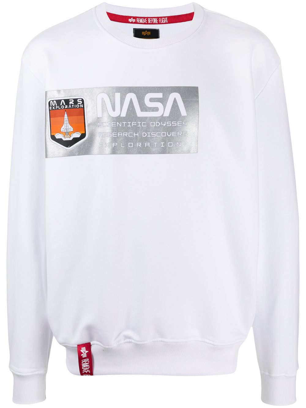 фото Alpha industries x nasa logo sweatshirt