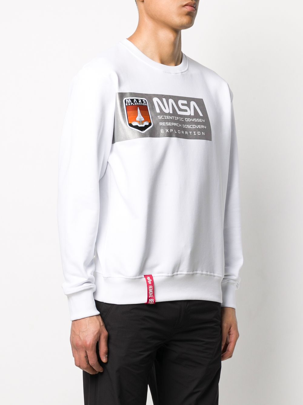 фото Alpha industries x nasa logo sweatshirt