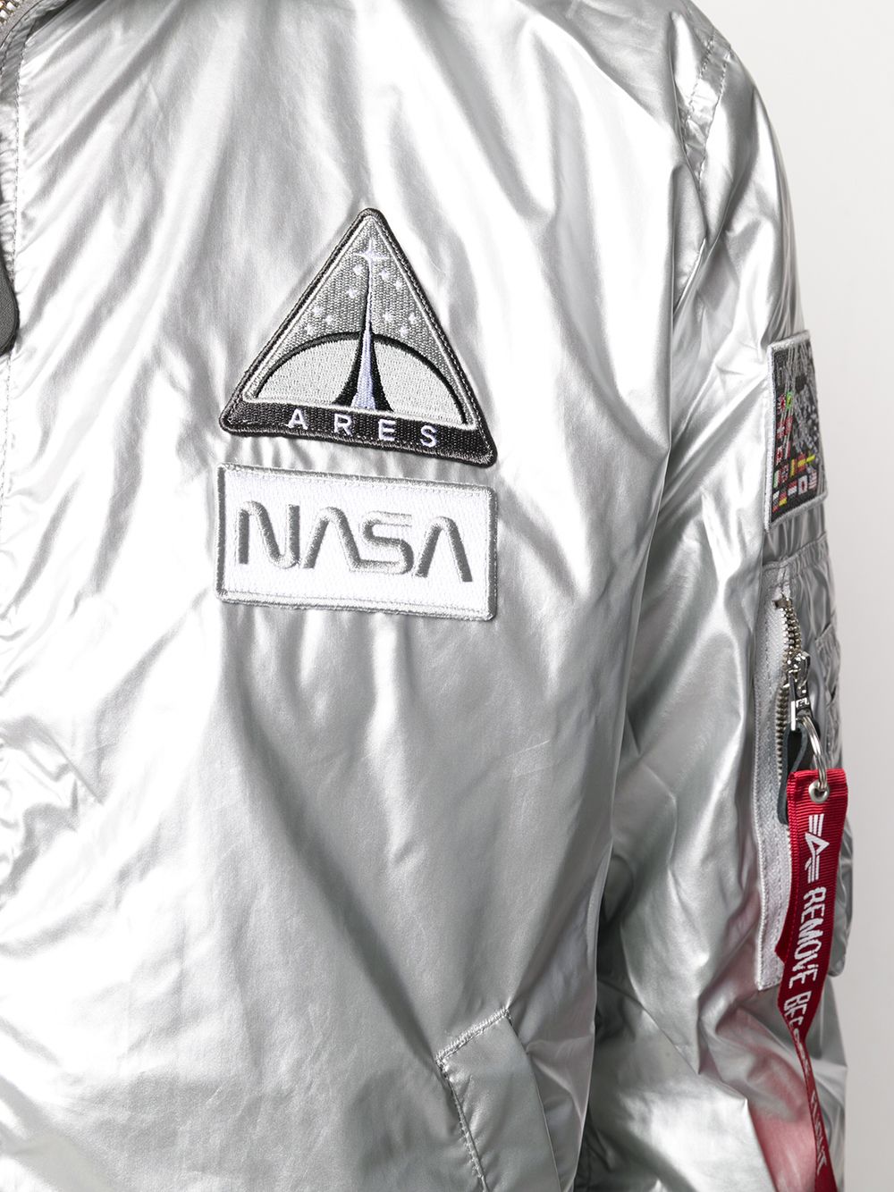 фото Alpha industries x nasa metallic hooded jacket