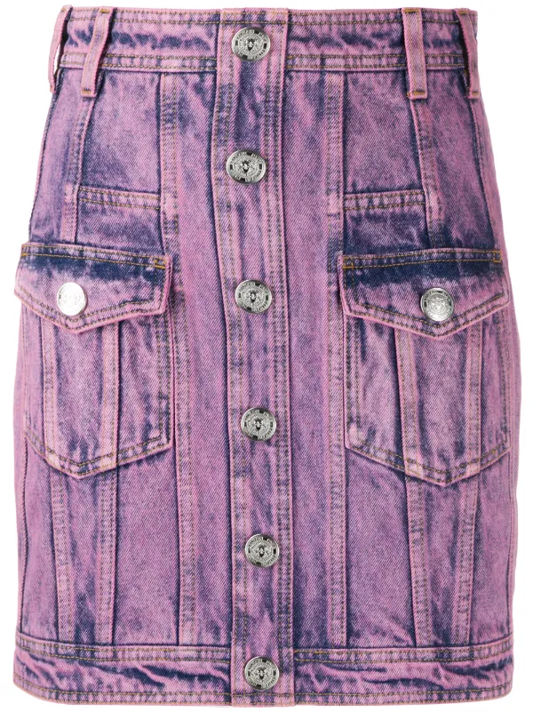 acid wash jean skirt