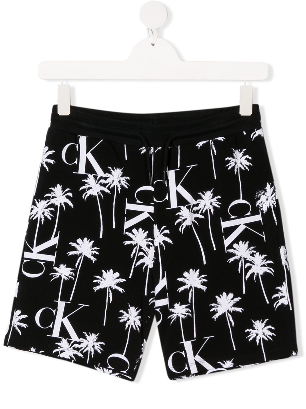 Calvin Klein Teen Repeat Logo Shorts In Black