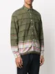 sacai fade effect plaid print shirt