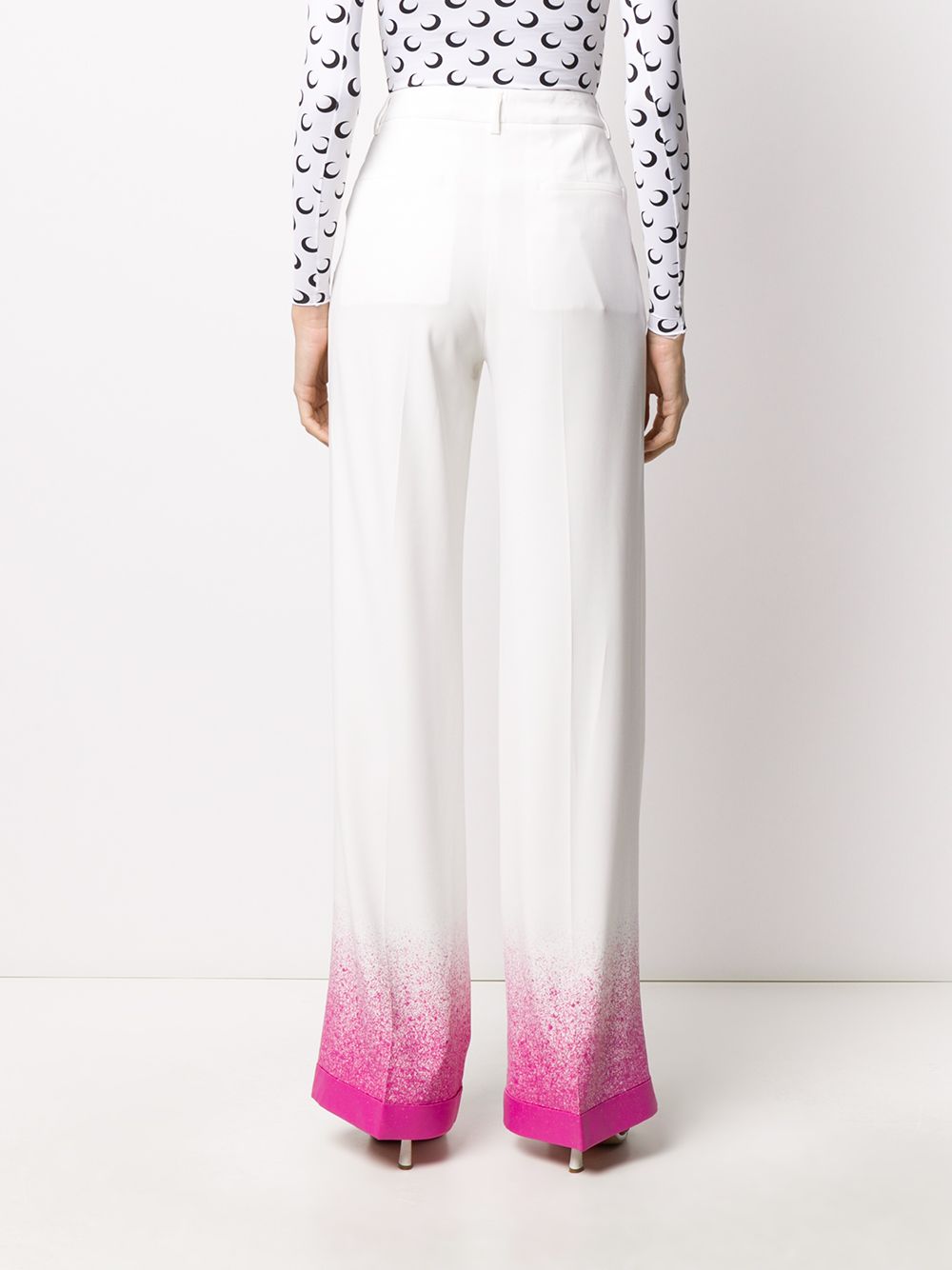 фото Off-white брюки палаццо с эффектом разбрызганной краски