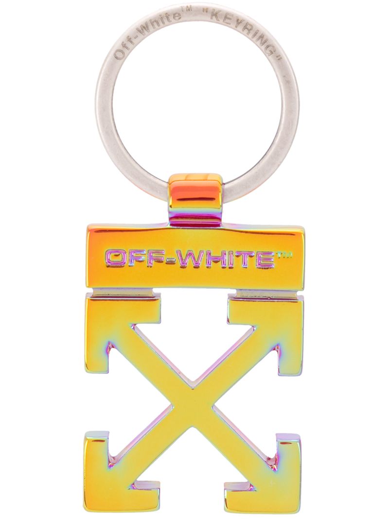 Off-white Arrows Detail Keyring In Red